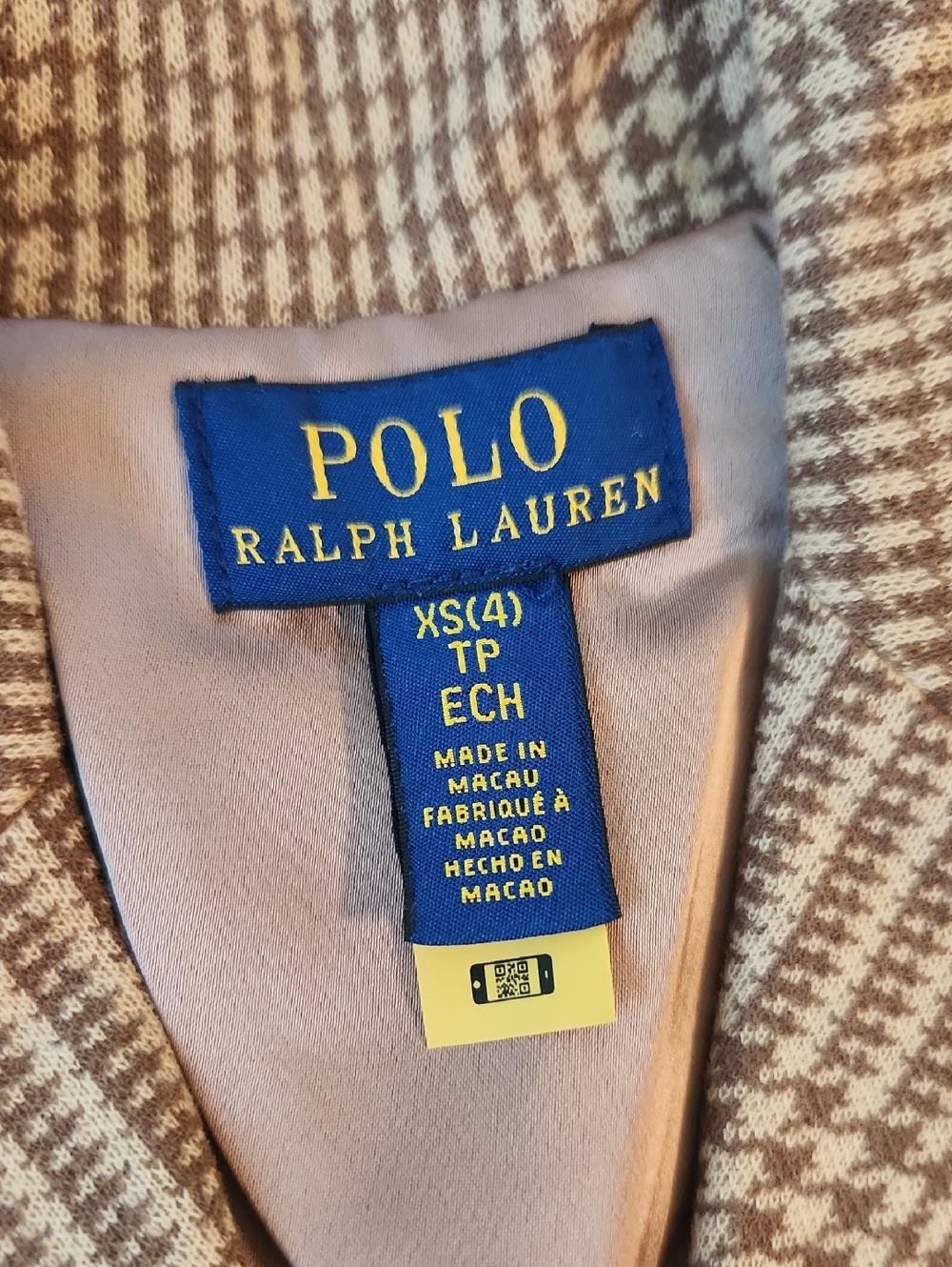 Polo by Ralph Lauren Brown Houndstooth Kids Blazer - Picture 2 of 5